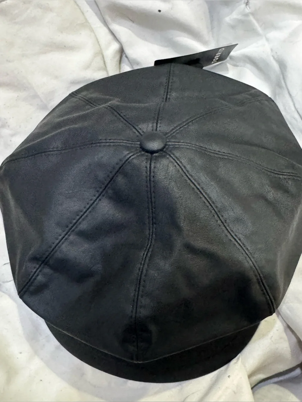 NWT Torrid Faux leather drop style cabbie hat with gold emblem one size